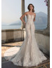 Beaded Strapless Lace Tulle Glitter Wedding Dress Beaded Strapless Lace Tulle Glitter Wedding Dress